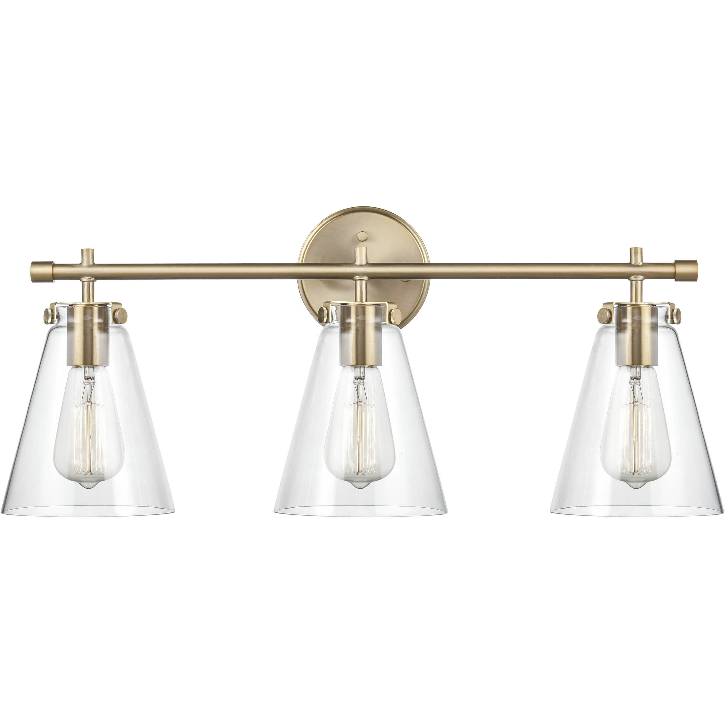 Aliza 3 Light 27 inch Modern Gold Bathroom Vanity Light Wall Light